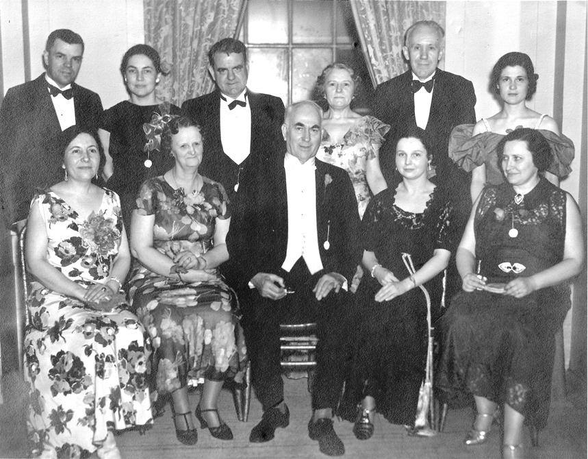ILSS officers for 1939-1940 pose for a photo before the annual formal dance. At center seated is Society President Reginald W. Frank. Other officers that year, not all identified included Mr. George Stonebraker, Mrs. Grace Cooper, Mr. George H. Cameron, Mr. R.E. Espey, Mrs. W.F. Ferrell, Mr. Howard Law, and Miss Elsie Green.

On August 26, 1939, ISS members took a train to New York to celebrate Illinois Day at the World of Tomorrow World's Fair. A few days after they returned to Washington, World War II began in Europe when Germany invaded Poland.